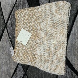LOFT THE INFINITY SCARF ACRYLIC WOOL IRIDESCENT SEQUINS METALLIC YARN